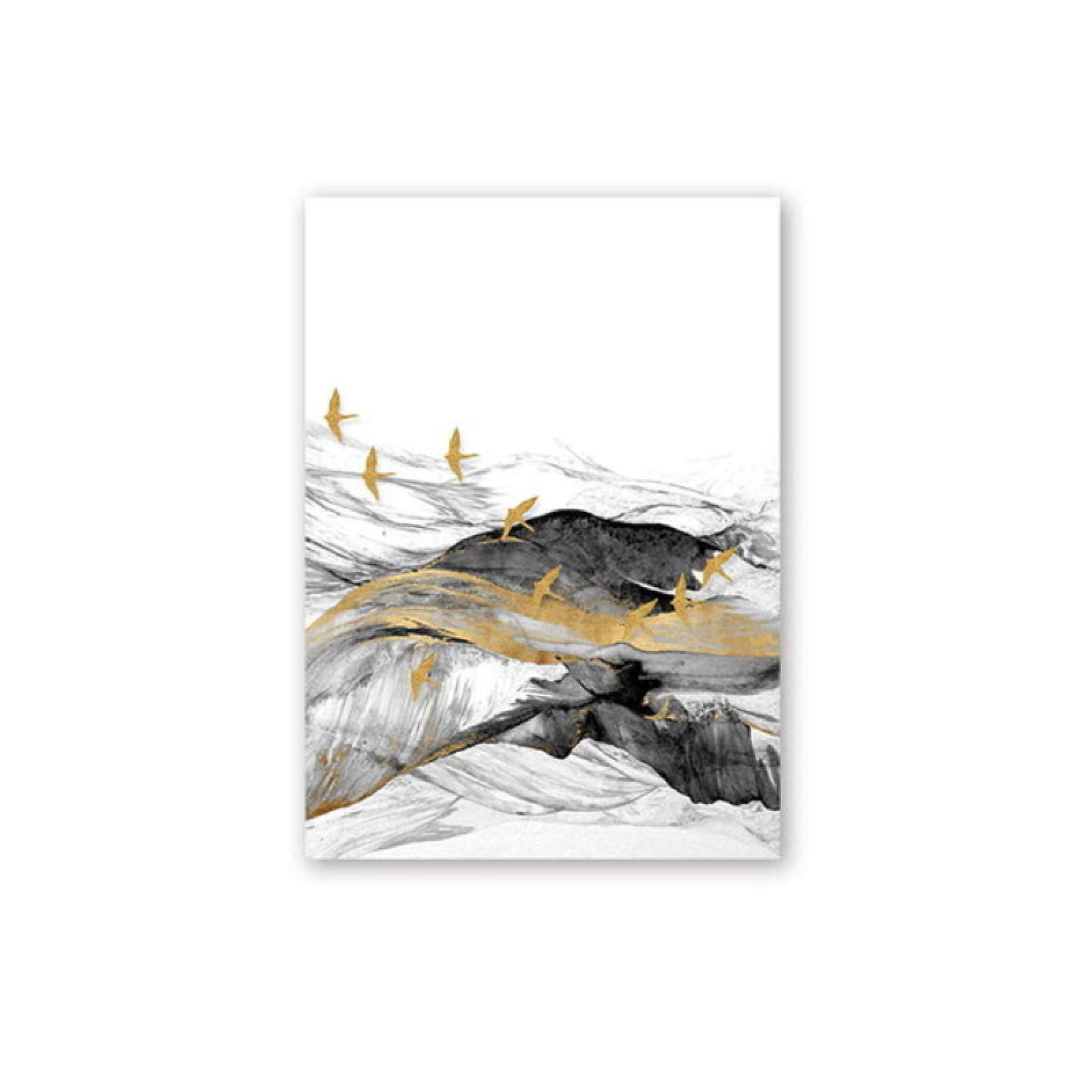 Amazon｜キャンバス絵画北欧アート風景灰色の組み合わせ絵画壁